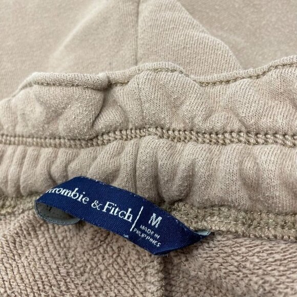 Abercrombie & Fitch Tan Sweatshorts Plush Lounge Shorts Size Medium B13 - Picture 3 of 6